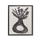 Charcoal florals #1 Framed Canvas Print Gallery Image 6