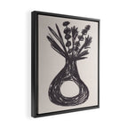 Charcoal florals #1 Framed Canvas Print Gallery Image 2
