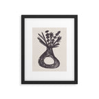 Charcoal florals #1 Framed Art Print Gallery Image 5