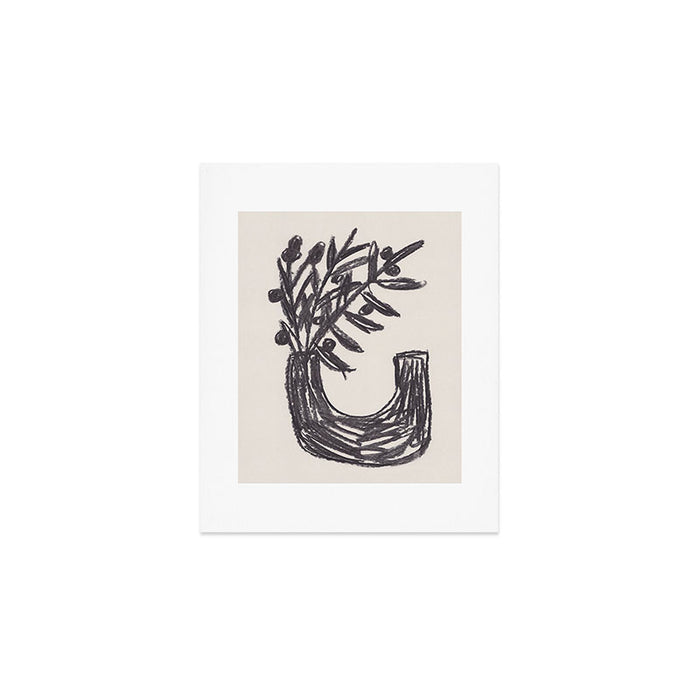 Charcoal florals #2 Art Print Gallery Image 1