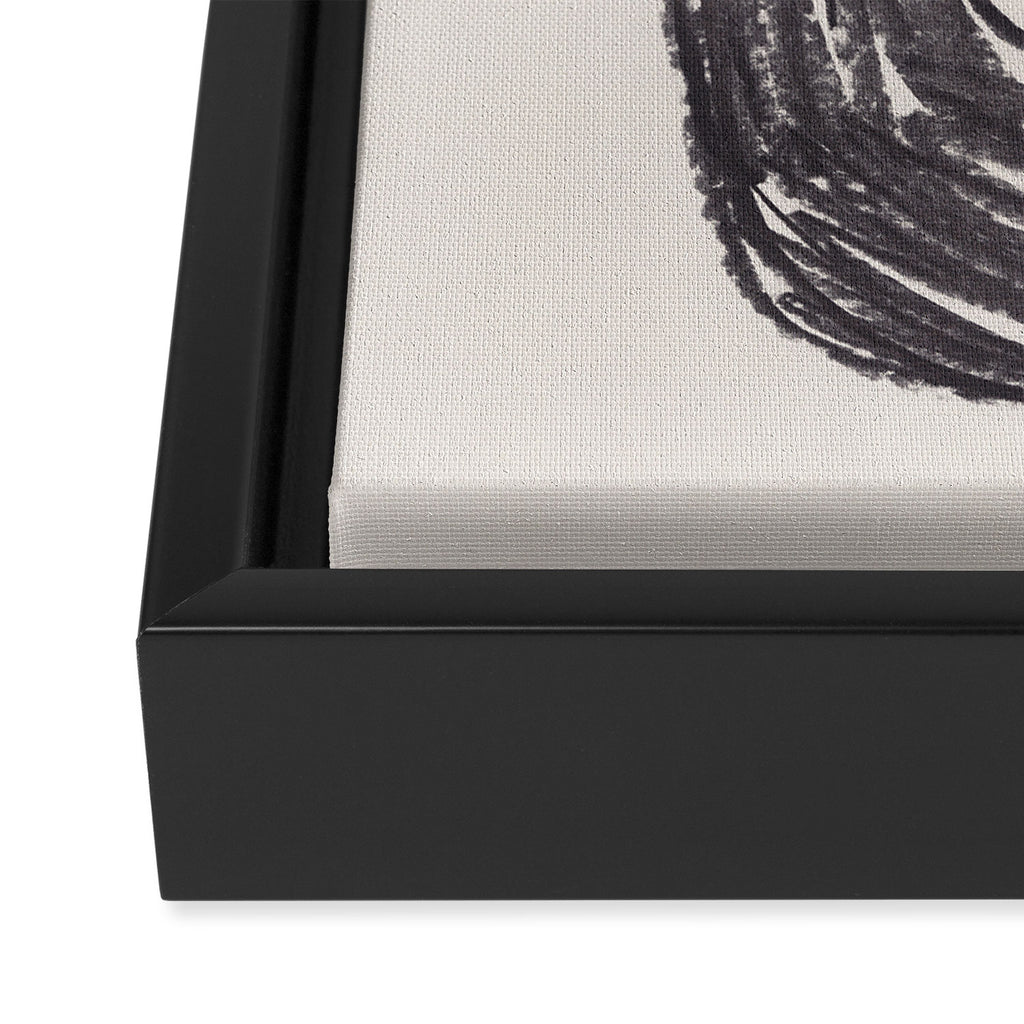Charcoal florals #2 Framed Canvas Print Gallery Image 3