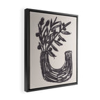 Charcoal florals #2 Framed Canvas Print Gallery Image 2