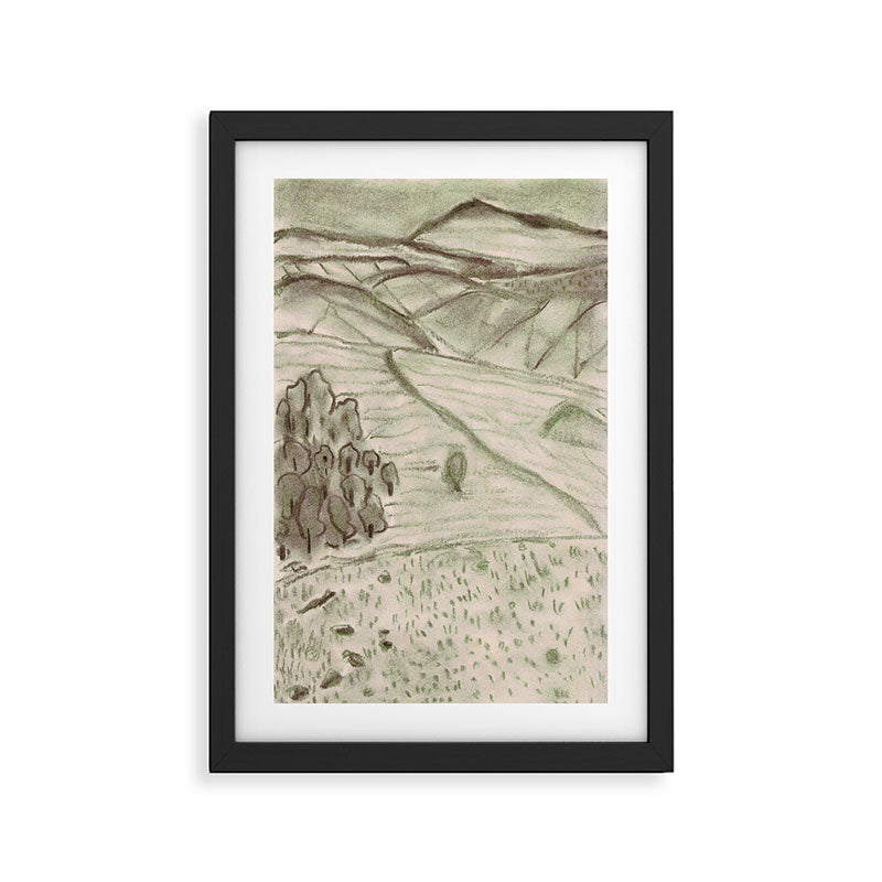 Charcoal Landscape Framed Art Print Gallery Image 2