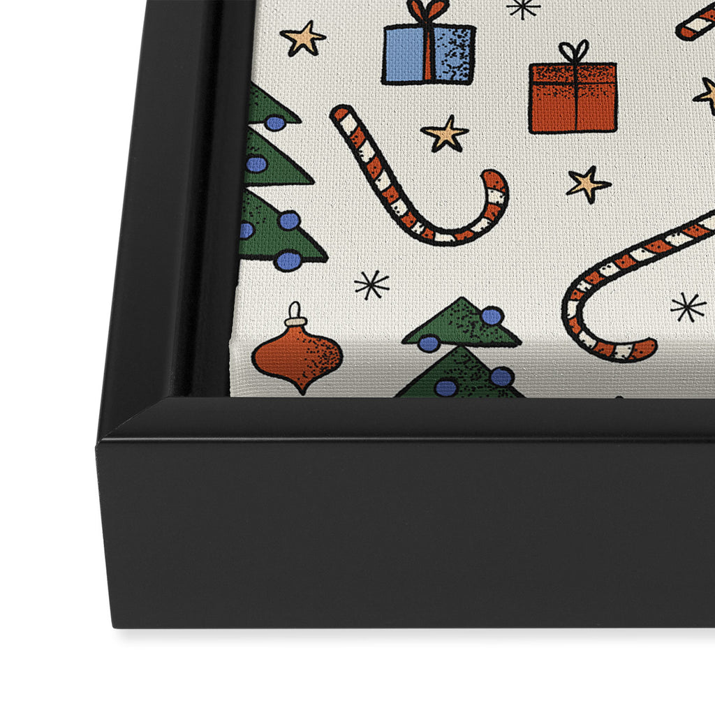 Christmas Pattern #1 Framed Canvas Print Gallery Image 3