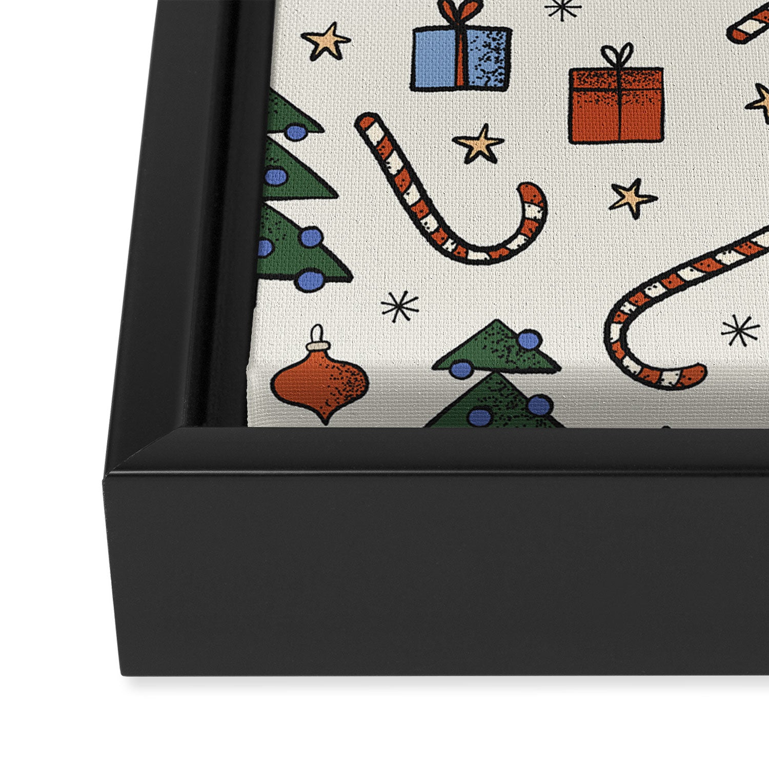 Christmas Pattern #1 Framed Canvas Print Gallery Image 3