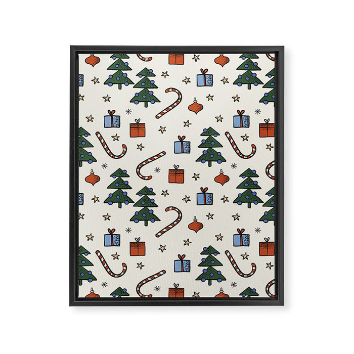 Christmas Pattern #1 Framed Canvas Print Gallery Image 1