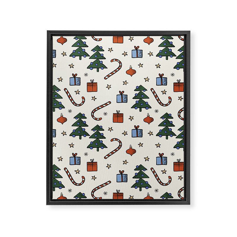 Christmas Pattern #1 Framed Canvas Print Gallery Image 8