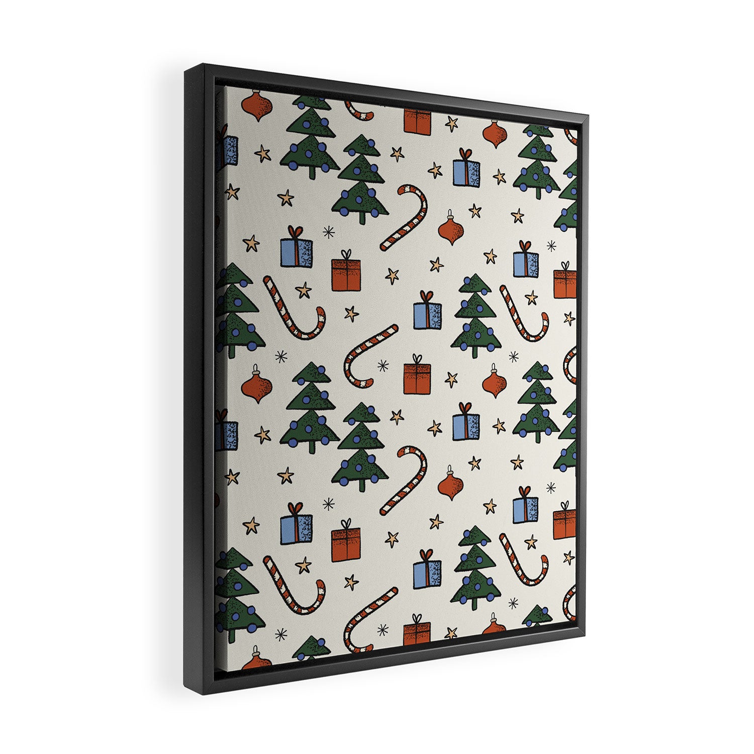 Christmas Pattern #1 Framed Canvas Print Gallery Image 2