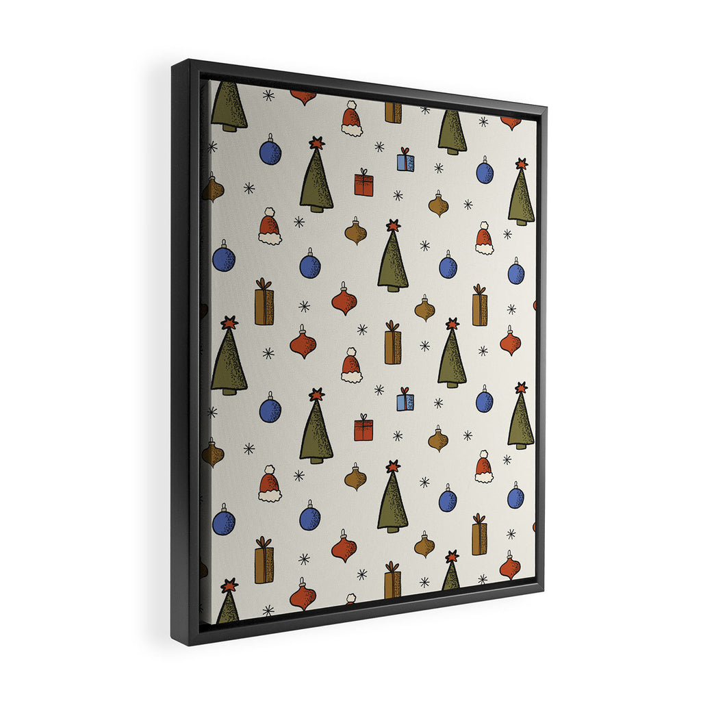 Christmas Pattern #2 Framed Canvas Print Gallery Image 2