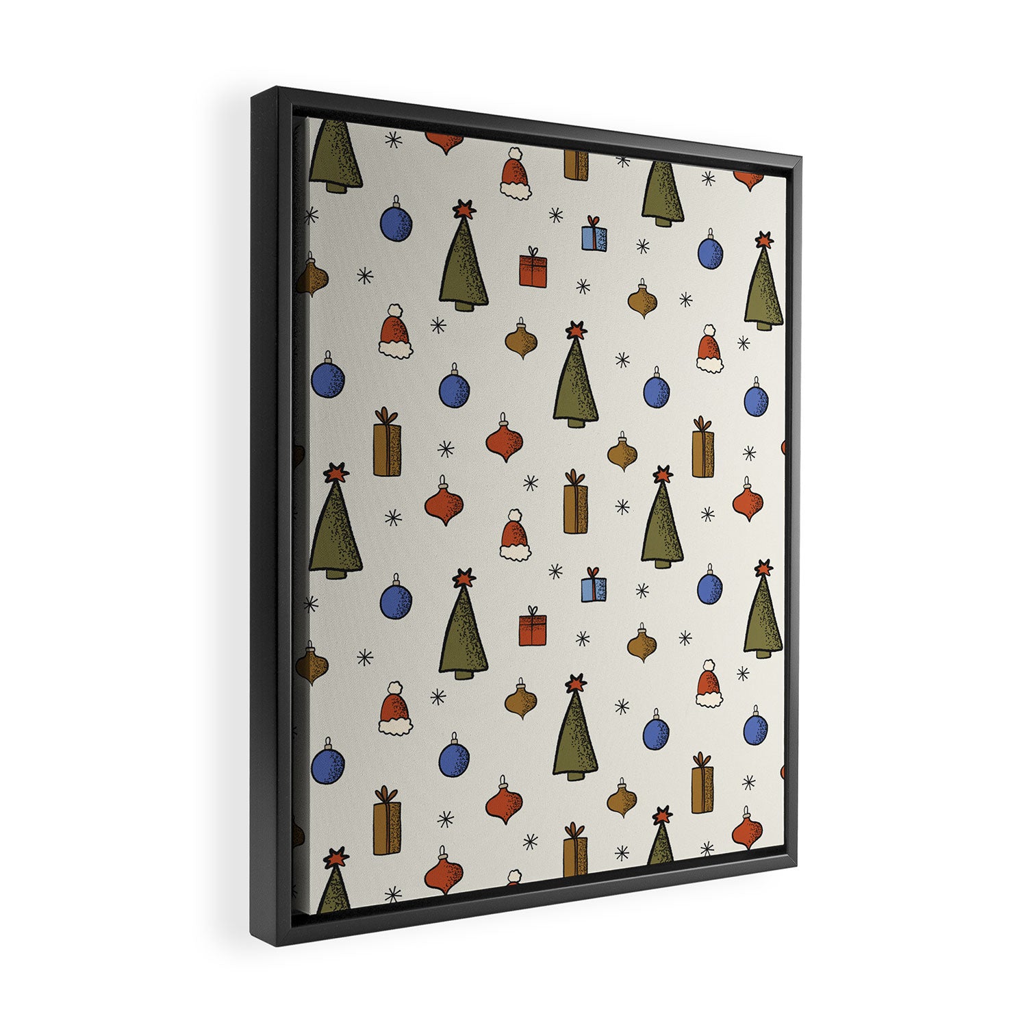 Christmas Pattern #2 Framed Canvas Print Gallery Image 2