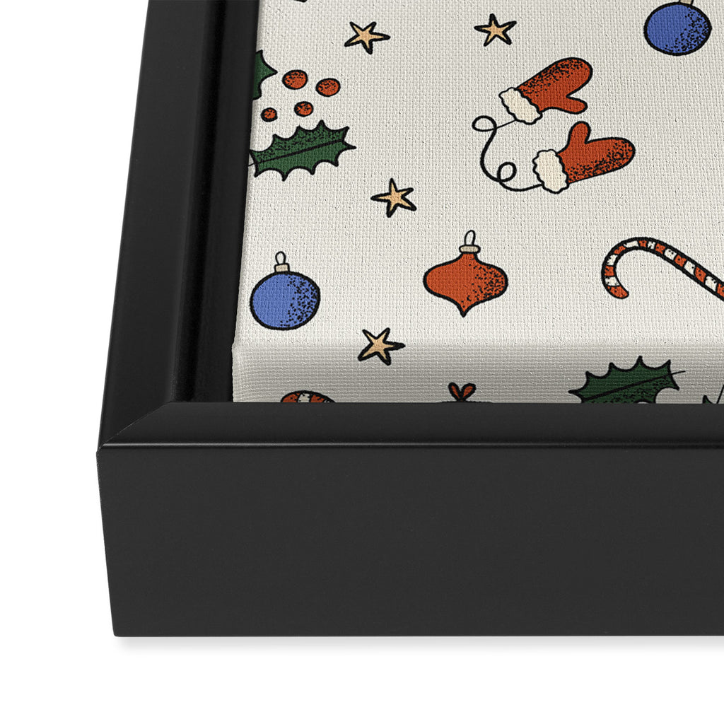 Christmas Pattern #3 Framed Canvas Print Gallery Image 3