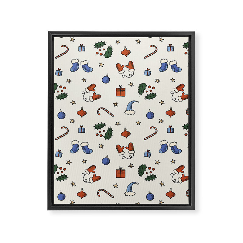 Christmas Pattern #3 Framed Canvas Print Gallery Image 8