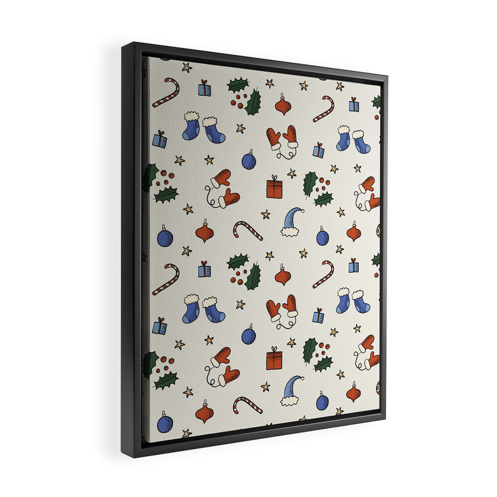 Christmas Pattern #3 Framed Canvas Print Gallery Image 2
