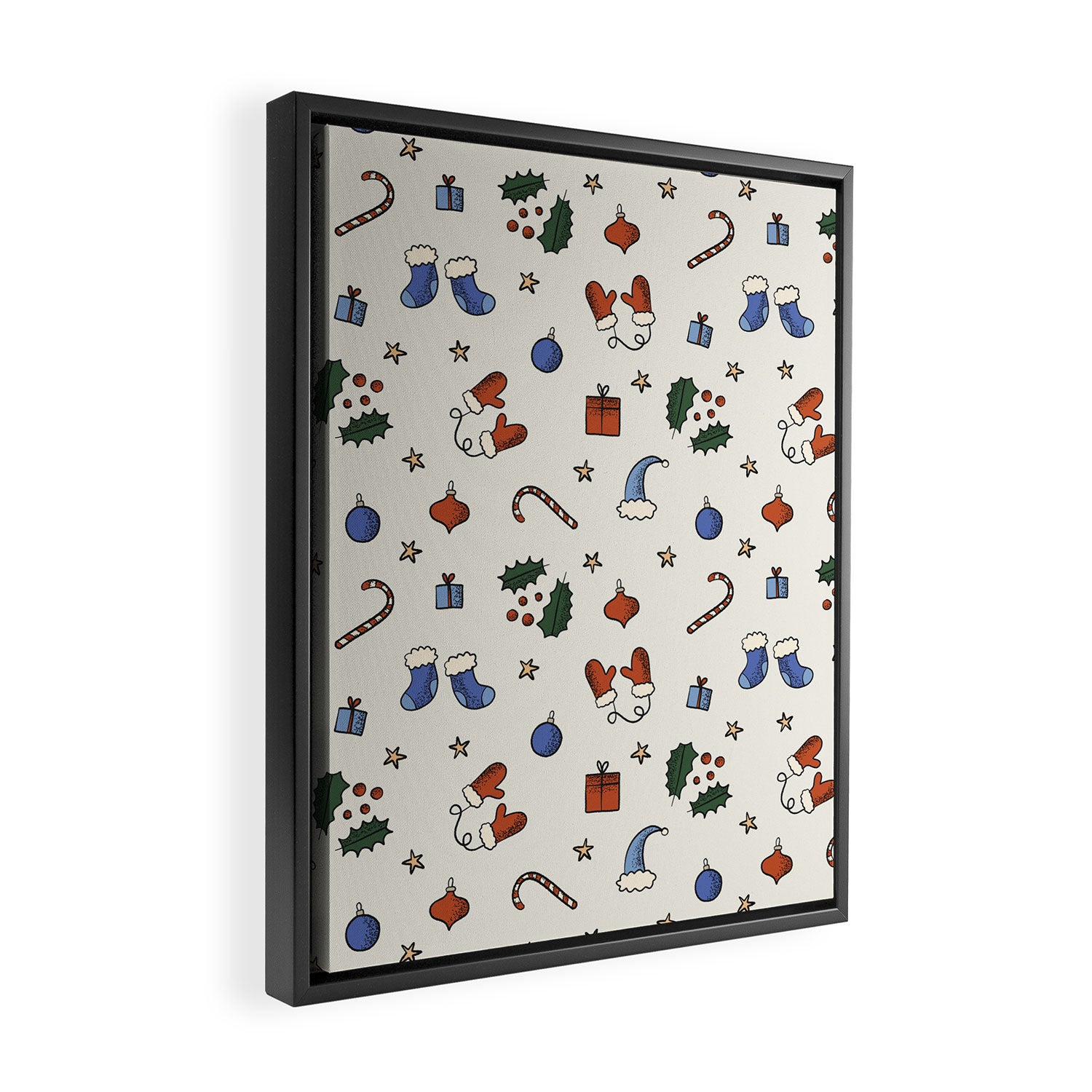 Christmas Pattern #3 Framed Canvas Print Gallery Image 2