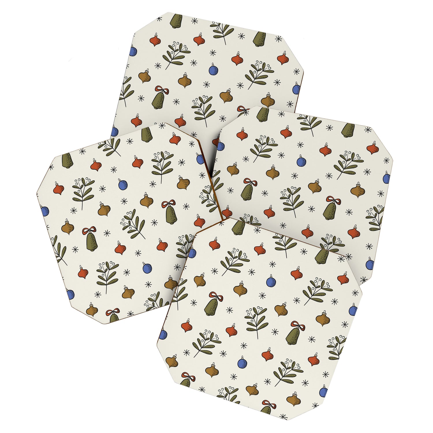 Christmas Pattern #4 Coaster Gallery Image 1