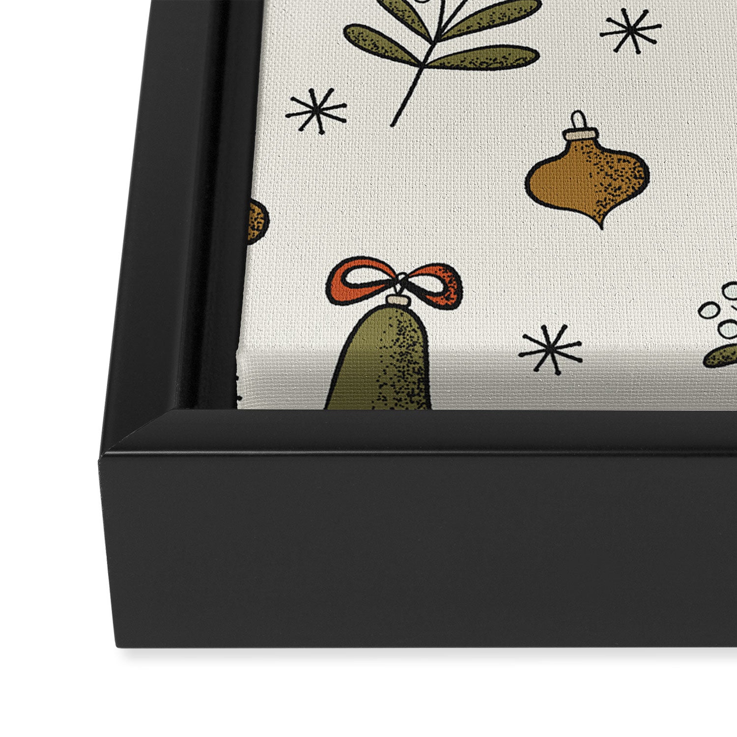Christmas Pattern #4 Framed Canvas Print Gallery Image 3