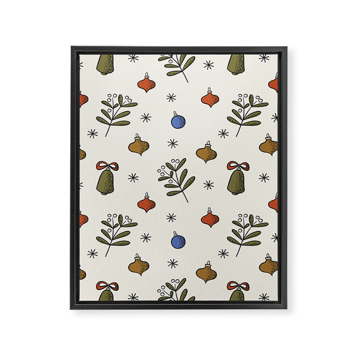 Christmas Pattern #4 Framed Canvas Print Gallery Image 1