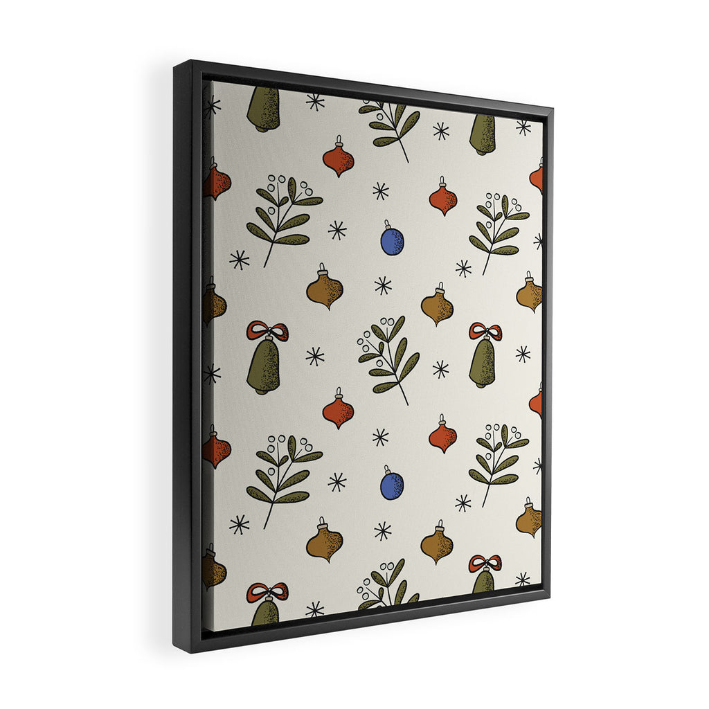 Christmas Pattern #4 Framed Canvas Print Gallery Image 2