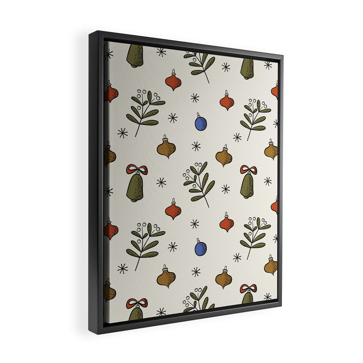 Christmas Pattern #4 Framed Canvas Print Gallery Image 2