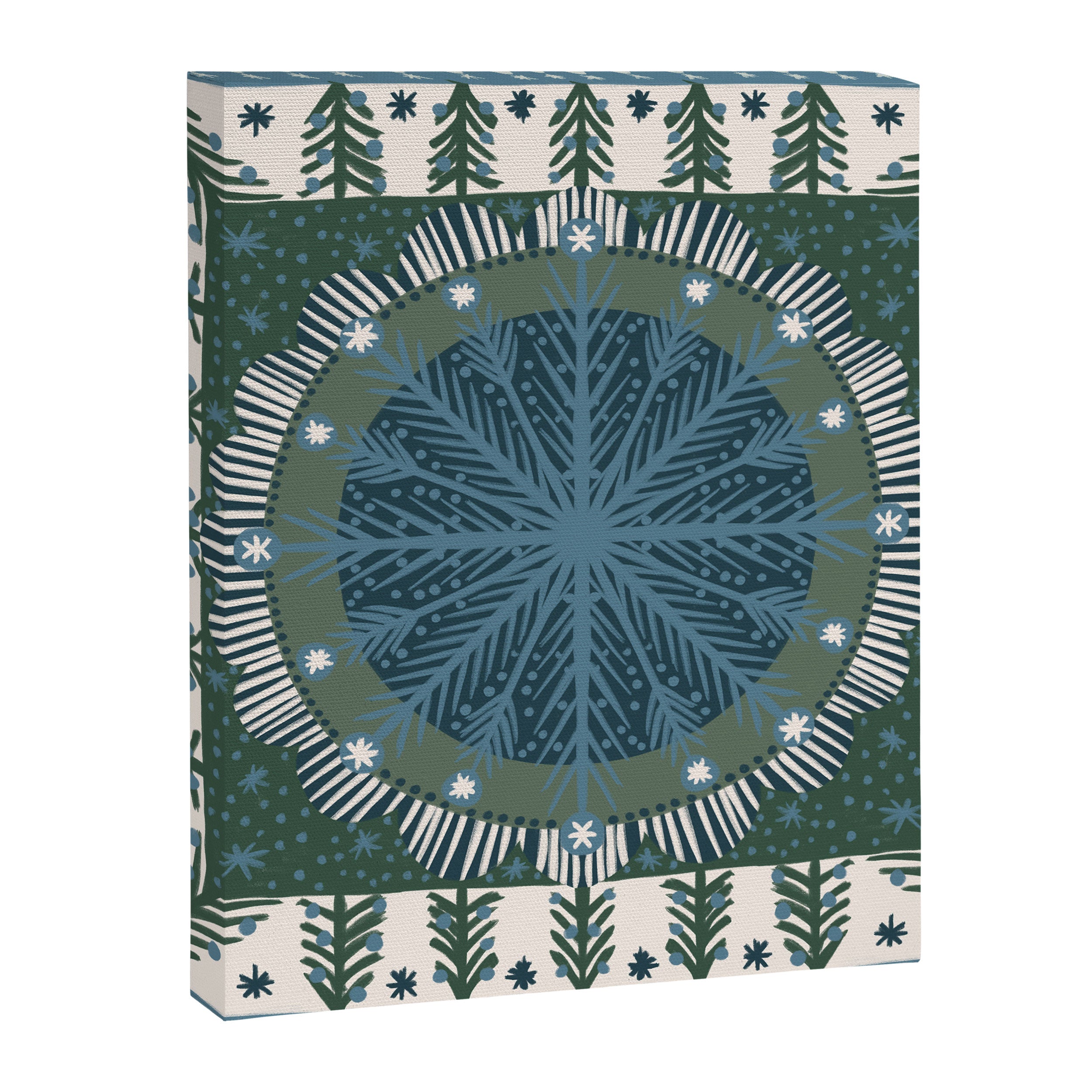 Christmas Symmetric Pattern #3 Canvas Print Gallery Image 8