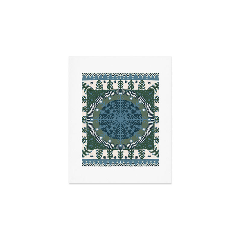 Christmas Symmetric Pattern #3 Art Print Gallery Image 1
