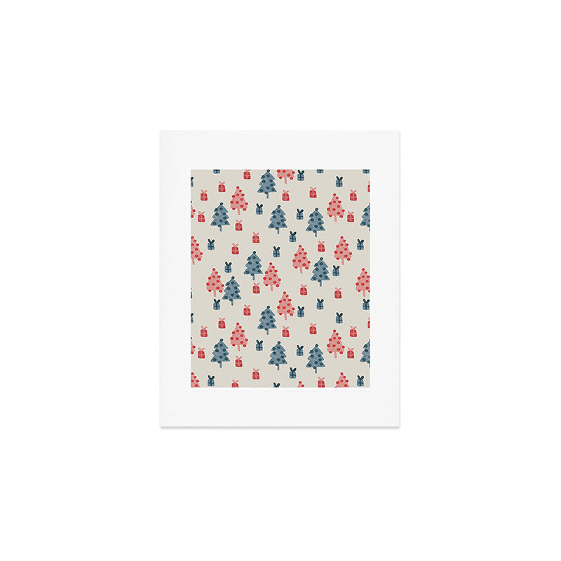 Christmas Trees & Gifts Art Print Gallery Image 1