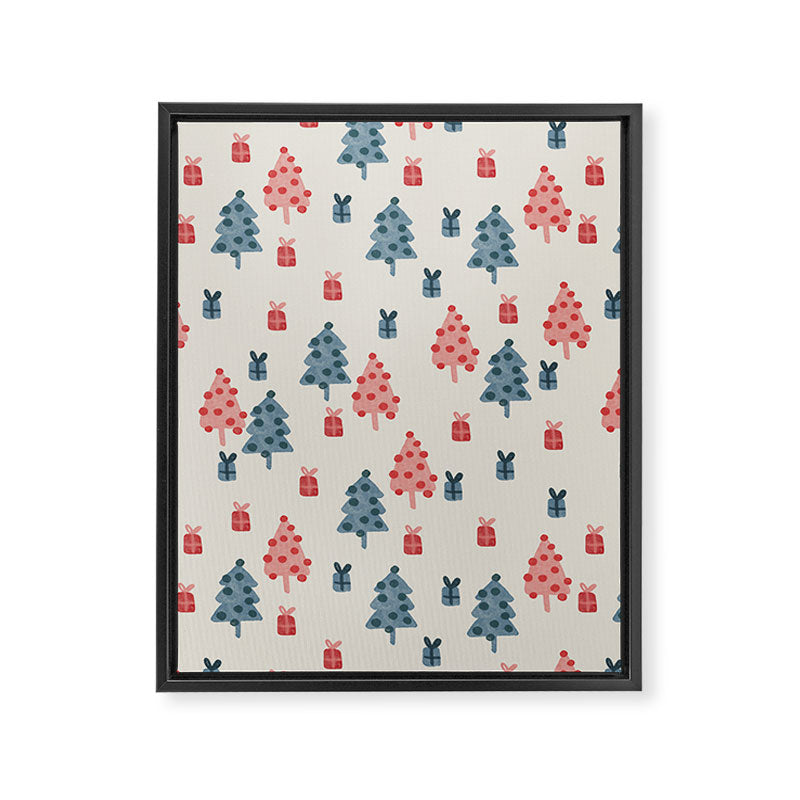Christmas Trees & Gifts Framed Canvas Print Gallery Image 8