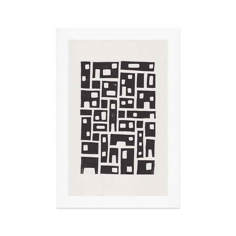 City / Lino Print Art Print Gallery Image 1
