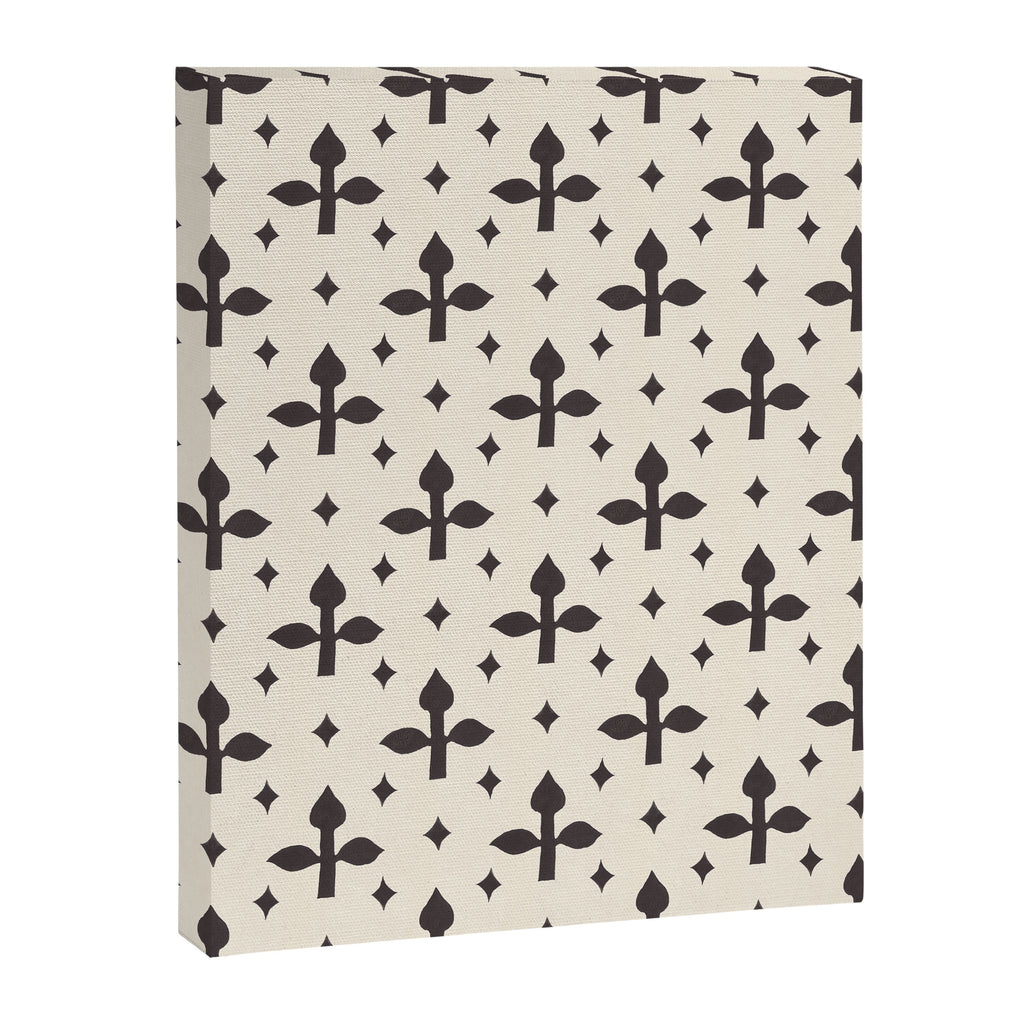 Classic Monochrome Leaf Motif Canvas Print Gallery Image 6