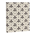 Classic Monochrome Leaf Motif Canvas Print Gallery Image 6