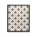 Classic Monochrome Leaf Motif Framed Canvas Print Gallery Image 6