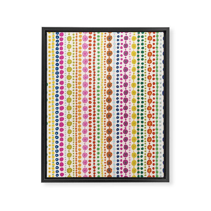 Colorful Hand Drawn Dots Framed Canvas Print Gallery Image 8