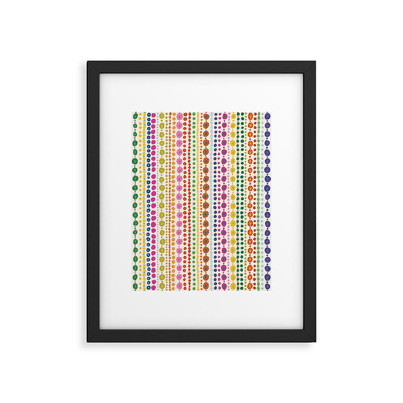 Colorful Hand Drawn Dots Framed Art Print Gallery Image 6