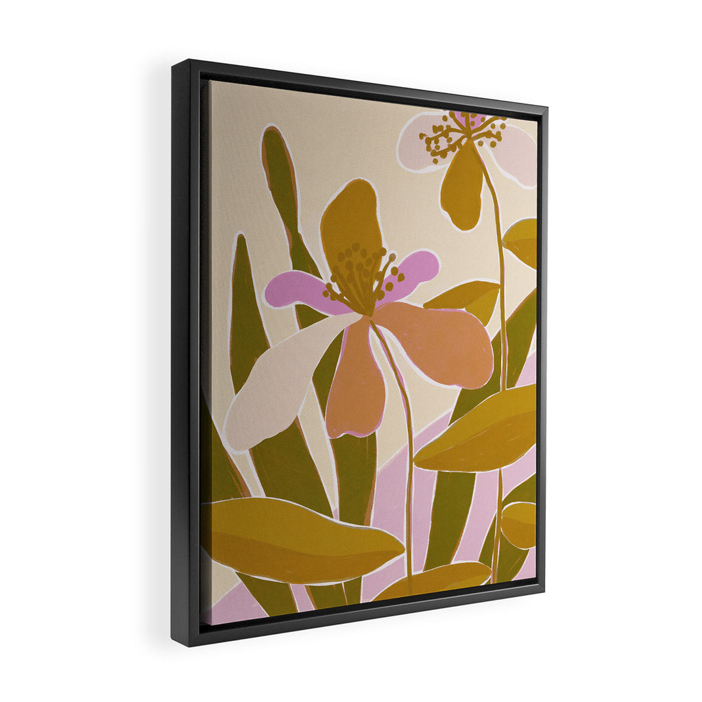 Colorful Iris Flowers Framed Canvas Print Gallery Image 2
