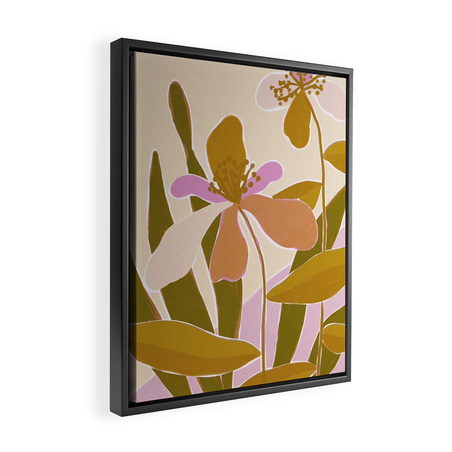 Colorful Iris Flowers Framed Canvas Print Gallery Image 2