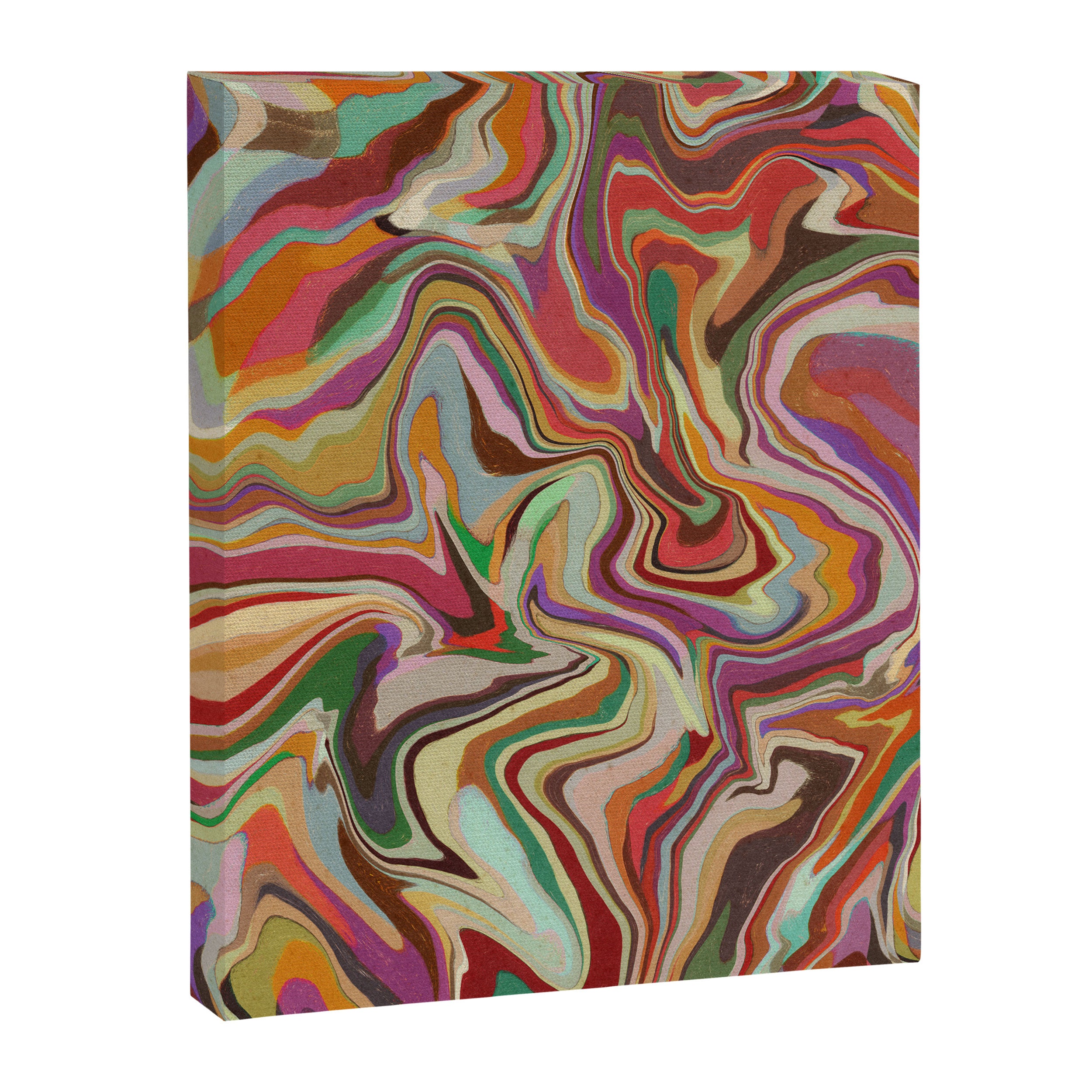 Colorful Liquid Swirl Canvas Print Gallery Image 8