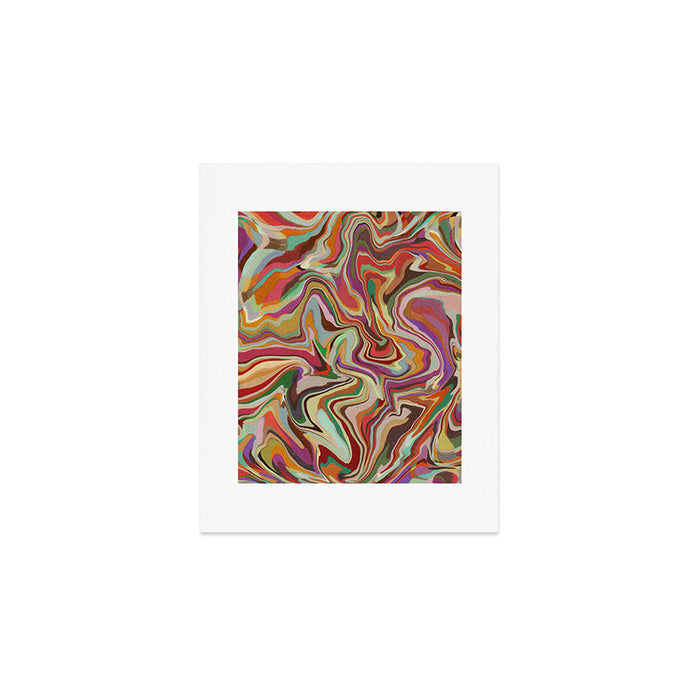 Colorful Liquid Swirl Art Print Gallery Image 1
