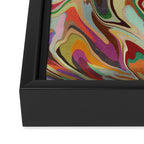 Colorful Liquid Swirl Framed Canvas Print Gallery Image 3