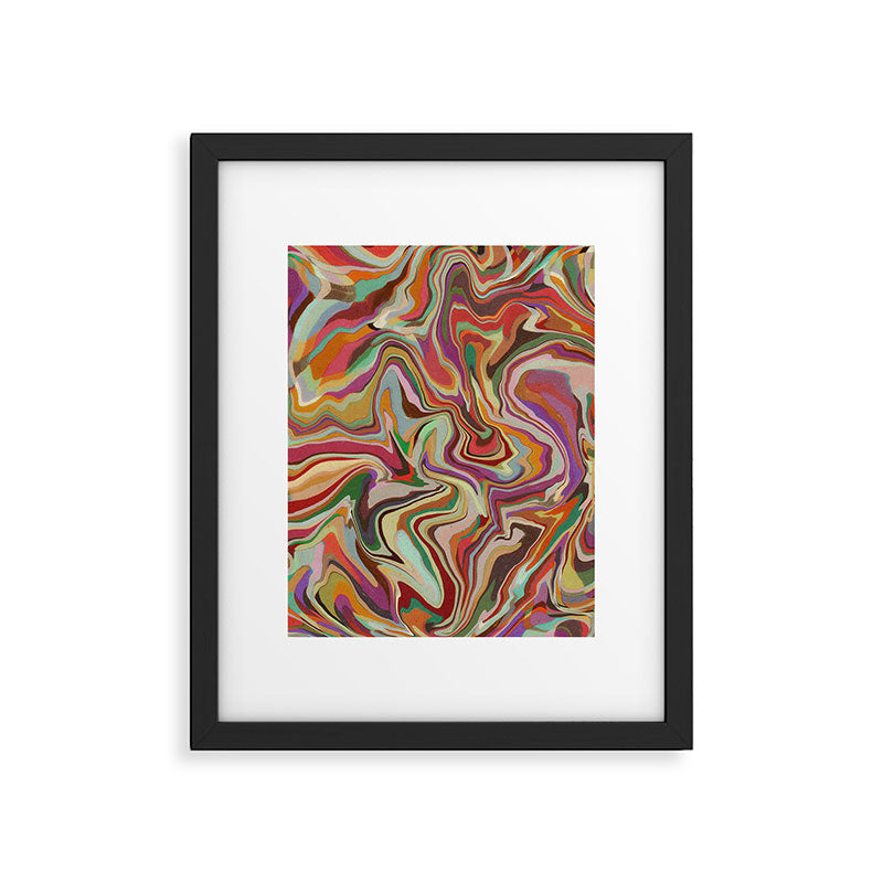 Colorful Liquid Swirl Framed Art Print Gallery Image 4