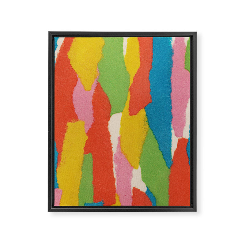 Colorful Paper Collage #1 Framed Canvas Print Gallery Image 6