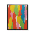 Colorful Paper Collage #1 Framed Canvas Print Gallery Image 6