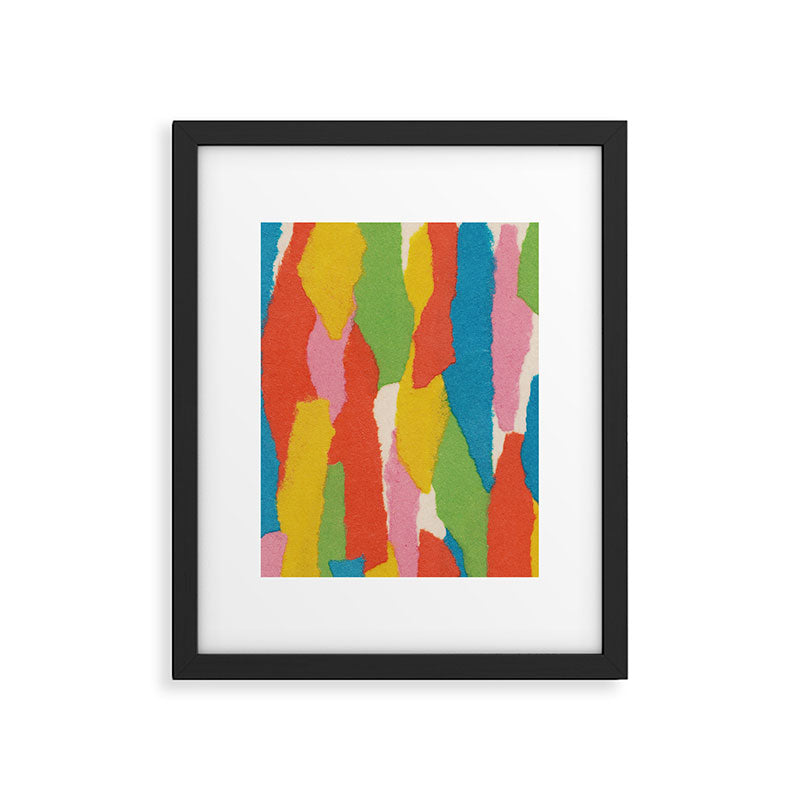 Colorful Paper Collage #1 Framed Art Print Gallery Image 5