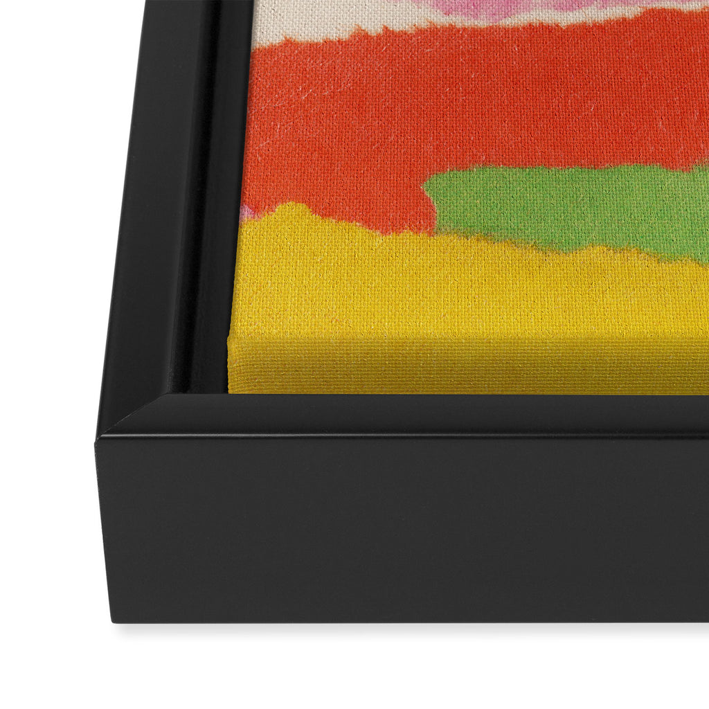 Colorful Paper Collage #2 Framed Canvas Print Gallery Image 3