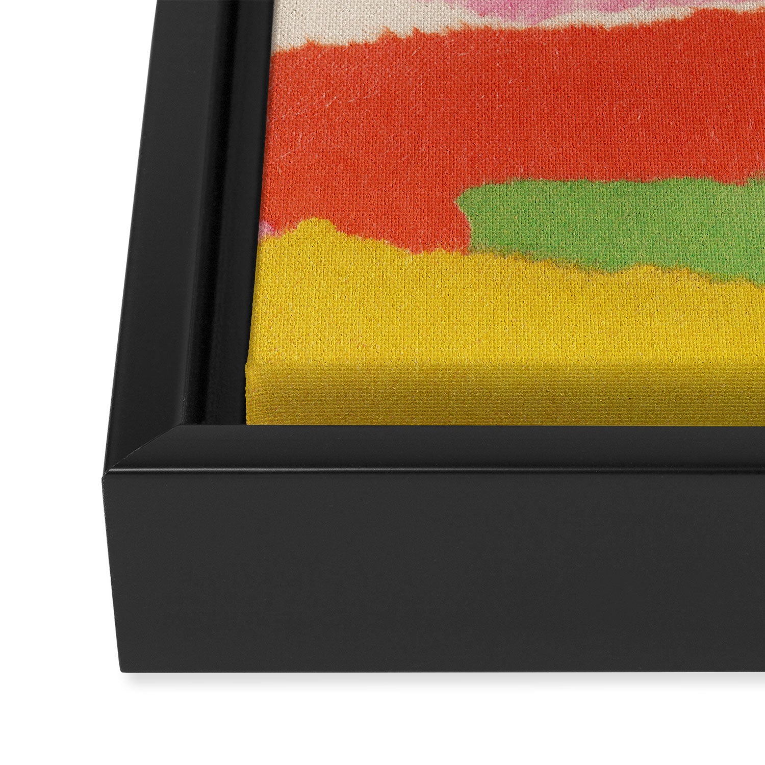 Colorful Paper Collage #2 Framed Canvas Print Gallery Image 3