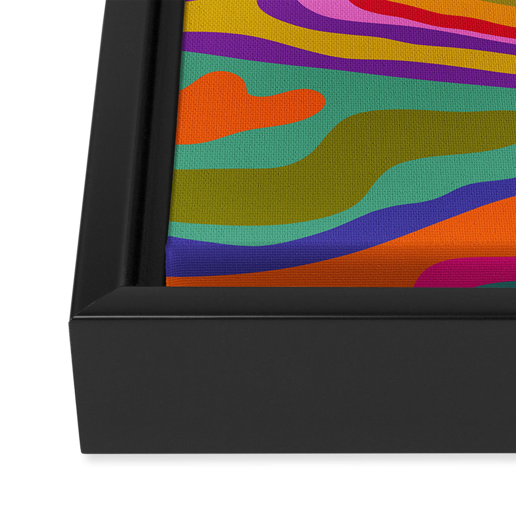 Colorful Pattern Framed Canvas Print Gallery Image 3