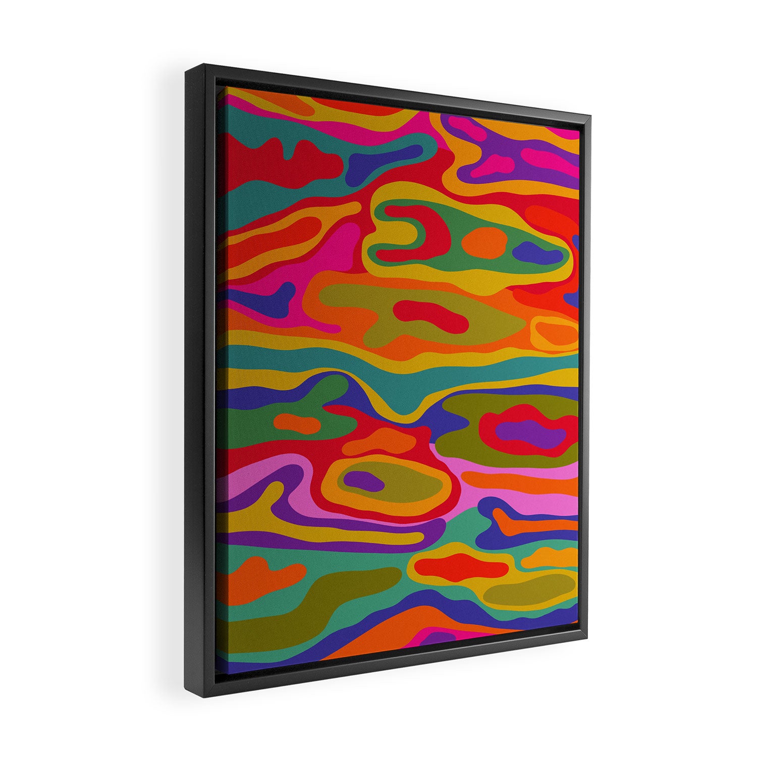 Colorful Pattern Framed Canvas Print Gallery Image 2