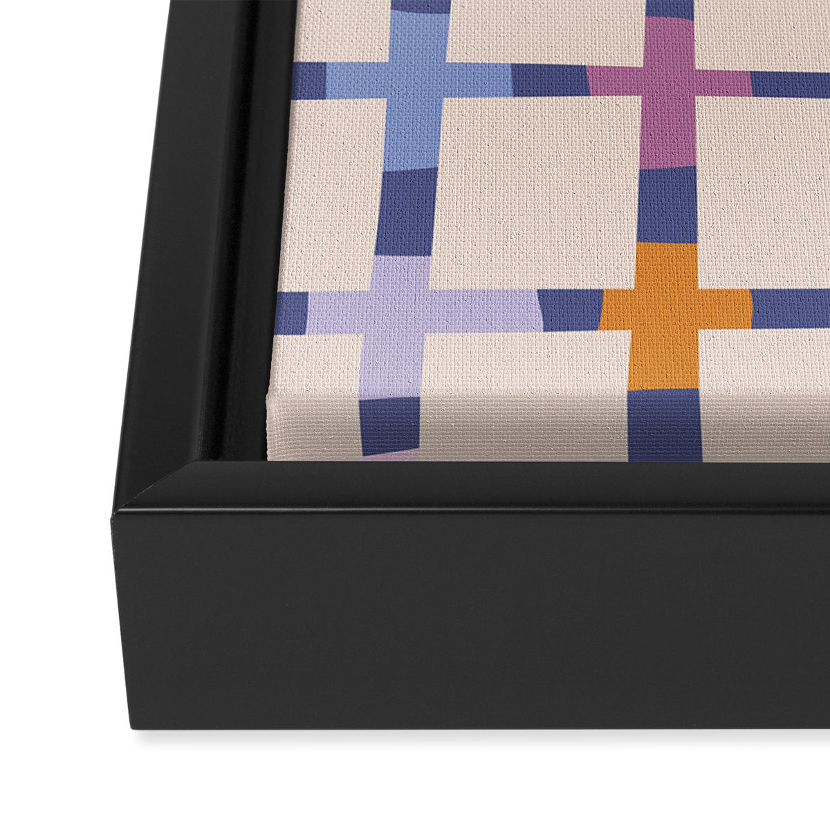 Colorful Patterned Grid II Framed Canvas Print Gallery Image 3