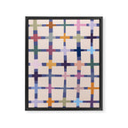Colorful Patterned Grid II Framed Canvas Print Gallery Image 8