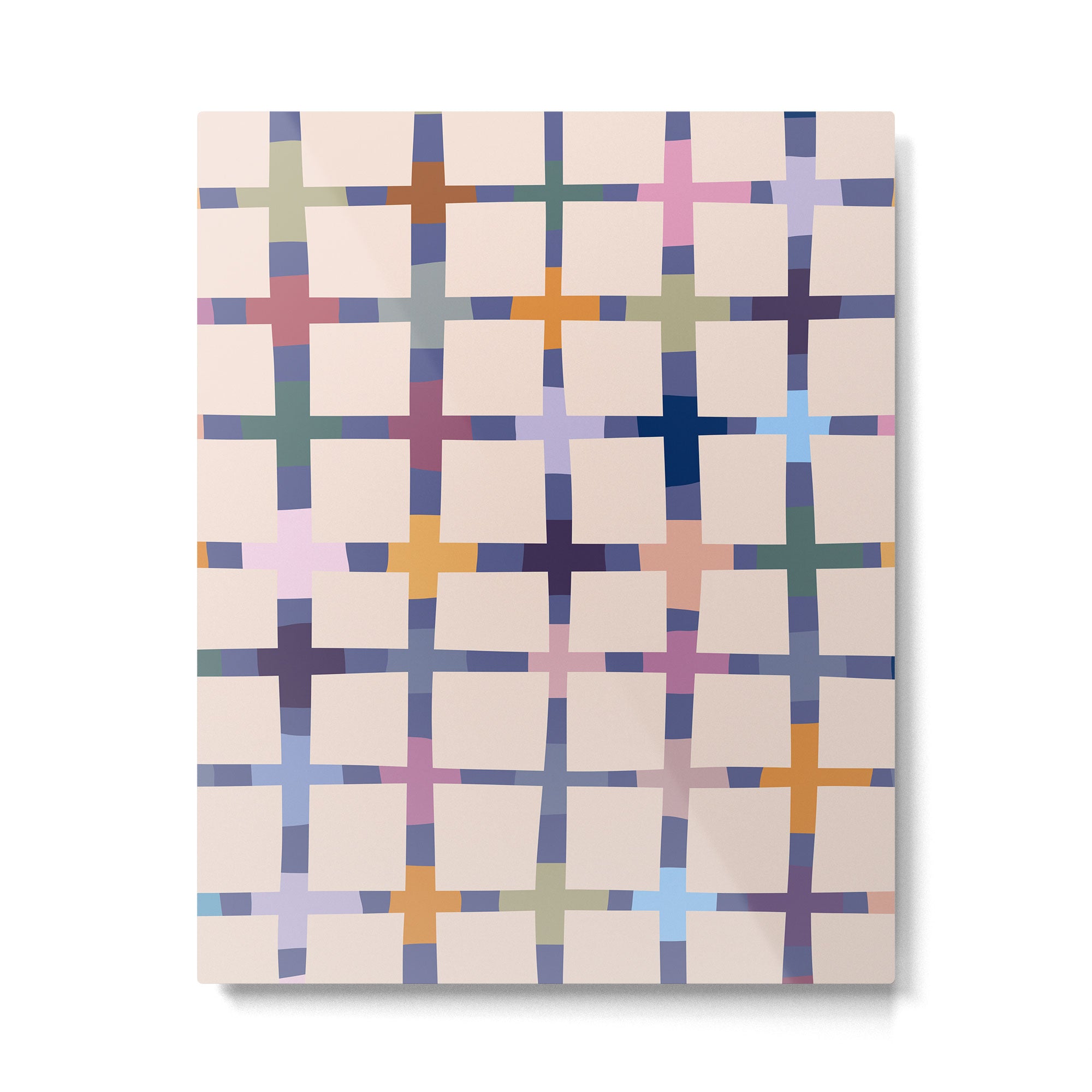 Colorful Patterned Grid II Metal Print Gallery Image 6