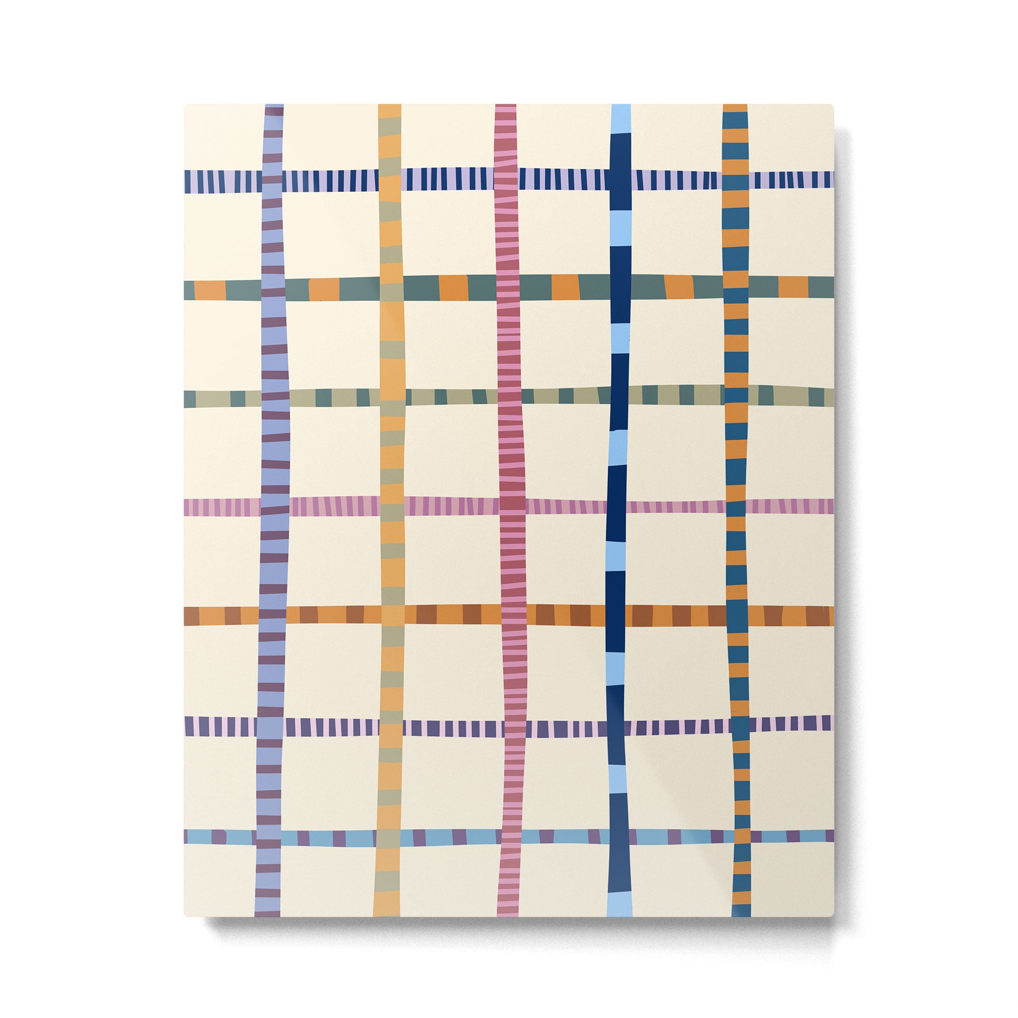 Colorful Patterned Grid Metal Print Gallery Image 6